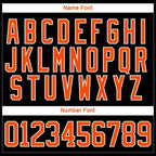 Custom Orange Black-White 3D Pattern Geometric Shape Hockey Lace Neck Jersey photo 6
