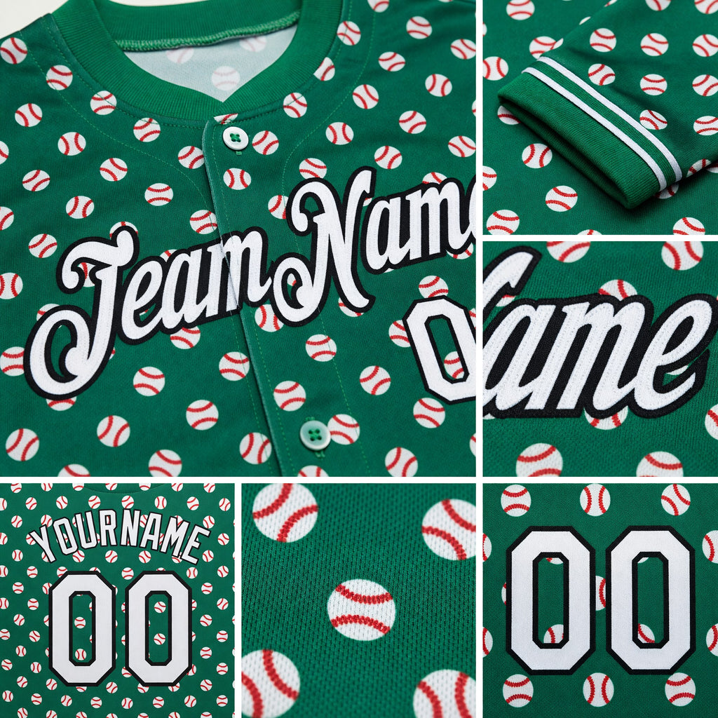 Custom Stitched Kelly Green White-Black Baseball Game Day New York Inspired Sports Pullover Sweatshirt Hoodie detail
