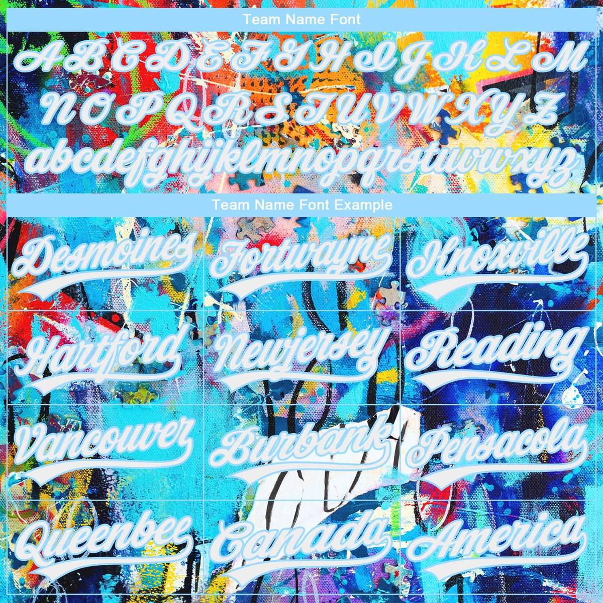 Custom Stitched Graffiti Pattern White-Light Blue Abstract Splash Sports Pullover Sweatshirt Hoodie photo 4