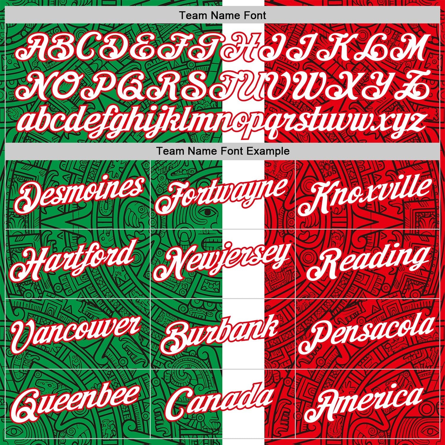 Custom Kelly Green White-Fire Red Mexico Tribal Soccer Jersey Performance T-Shirt photo 2