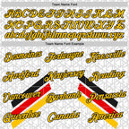Custom White Yellow Red Gray-Black Germany Geometric Soccer Jersey Performance T-Shirt photo 2
