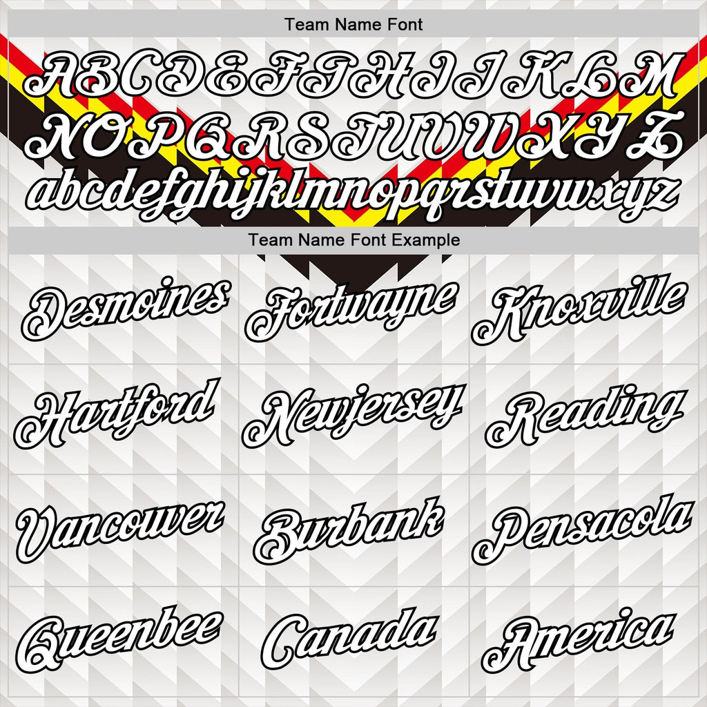 Custom White Red Yellow Black-Gray Germany Arrow Soccer Jersey Performance T-Shirt photo 2