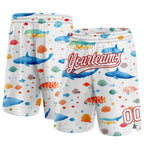 build red white basketball shorts white shorts authentic 3d pattern hawaii beach island and ship 3dpattern1318 3dpattern