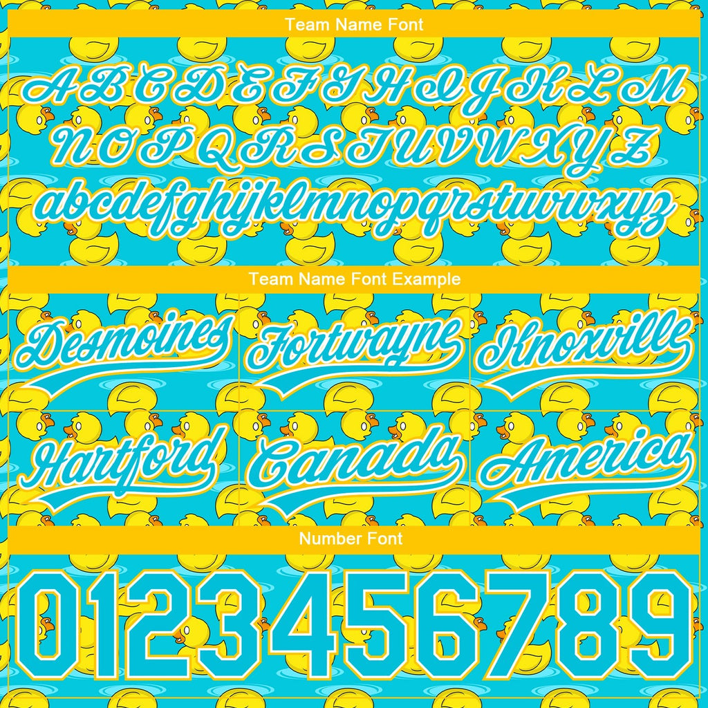 Custom Lakes Blue Yellow-White 3D Pattern Duck Authentic Basketball Shorts photo 2
