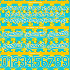 Custom Lakes Blue Yellow-White 3D Pattern Duck Authentic Basketball Shorts photo 2