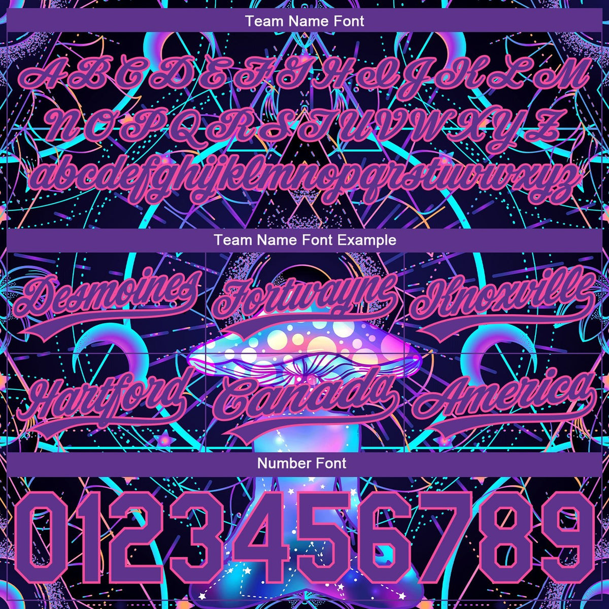 Custom Black Purple-Pink 3D Pattern Magic Mushrooms Over Sacred Geometry Psychedelic Hallucination Authentic Basketball Shorts photo 3