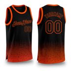Custom Black Orange Fade Fashion Authentic City Edition Basketball Jersey