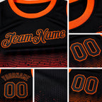 Custom Black Orange Fade Fashion Authentic City Edition Basketball Jersey detail