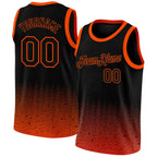 Custom Black Orange Fade Fashion Authentic City Edition Basketball Jersey photo 1
