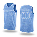 Custom Light Blue White Authentic City Edition Basketball Jersey
