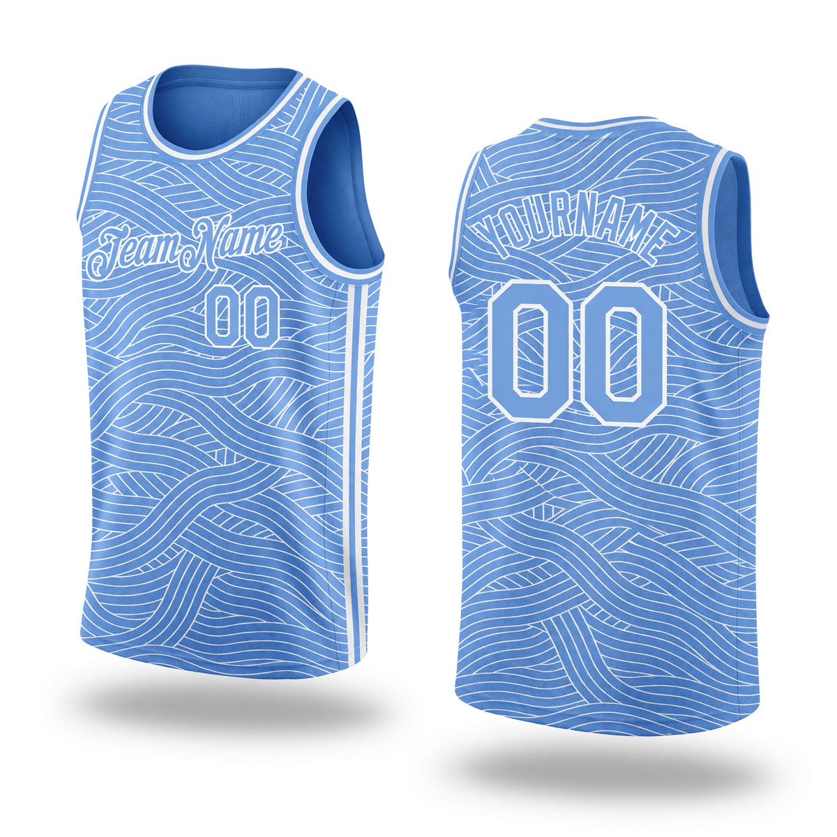 Custom Light Blue White Authentic City Edition Basketball Jersey