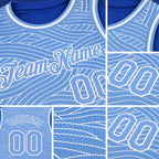 Custom Light Blue White Authentic City Edition Basketball Jersey detail