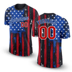Custom Black Red-Royal 3D American Flag Fashion Performance T-Shirt