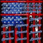 Custom Black Red-Royal 3D American Flag Fashion Performance T-Shirt photo 2