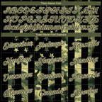 Custom Camo Olive-Cream 3D American Flag Fashion Performance Salute To Service T-Shirt photo 2