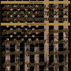 Custom Camo Black-Old Gold 3D American Flag Fashion Performance Salute To Service T-Shirt photo 2