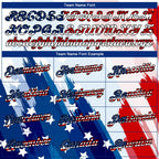 Custom White USA Flag Royal Red-Black 3D American Flag Fashion Performance T-Shirt photo 3