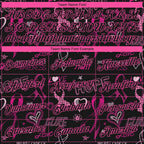 Custom Black Pink 3D Pattern Design Pink Ribbon Breast Cancer Awareness Month Women Health Care Support Performance T-Shirt photo 2