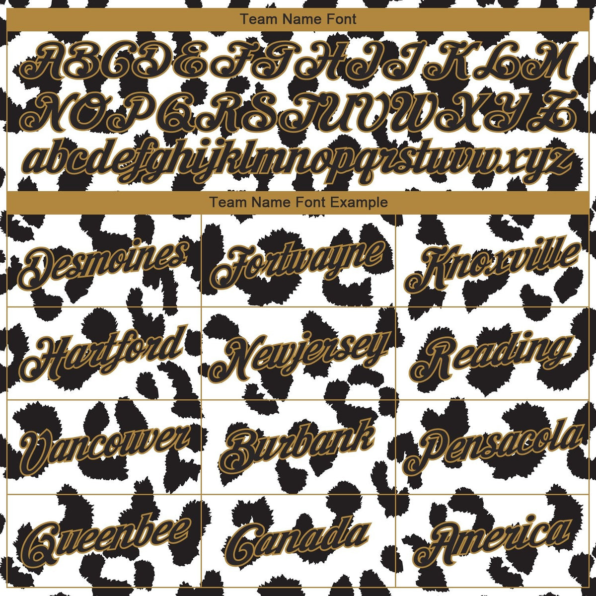 Custom White Black-Old Gold 3D Pattern Design Leopard Performance T-Shirt photo 2