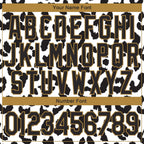 Custom White Black-Old Gold 3D Pattern Design Leopard Performance T-Shirt photo 3