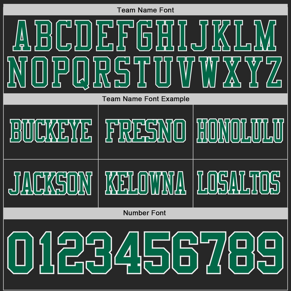 Custom Black Kelly Green-White Authentic Distressed Scratch Brush Stroke Football Jersey photo 2