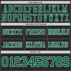 Custom Black Kelly Green-White Authentic Distressed Scratch Brush Stroke Football Jersey photo 2