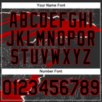 Custom Stitched Black Red 3D Pattern Design Torn Paper Style Sports Pullover Sweatshirt Hoodie photo 5