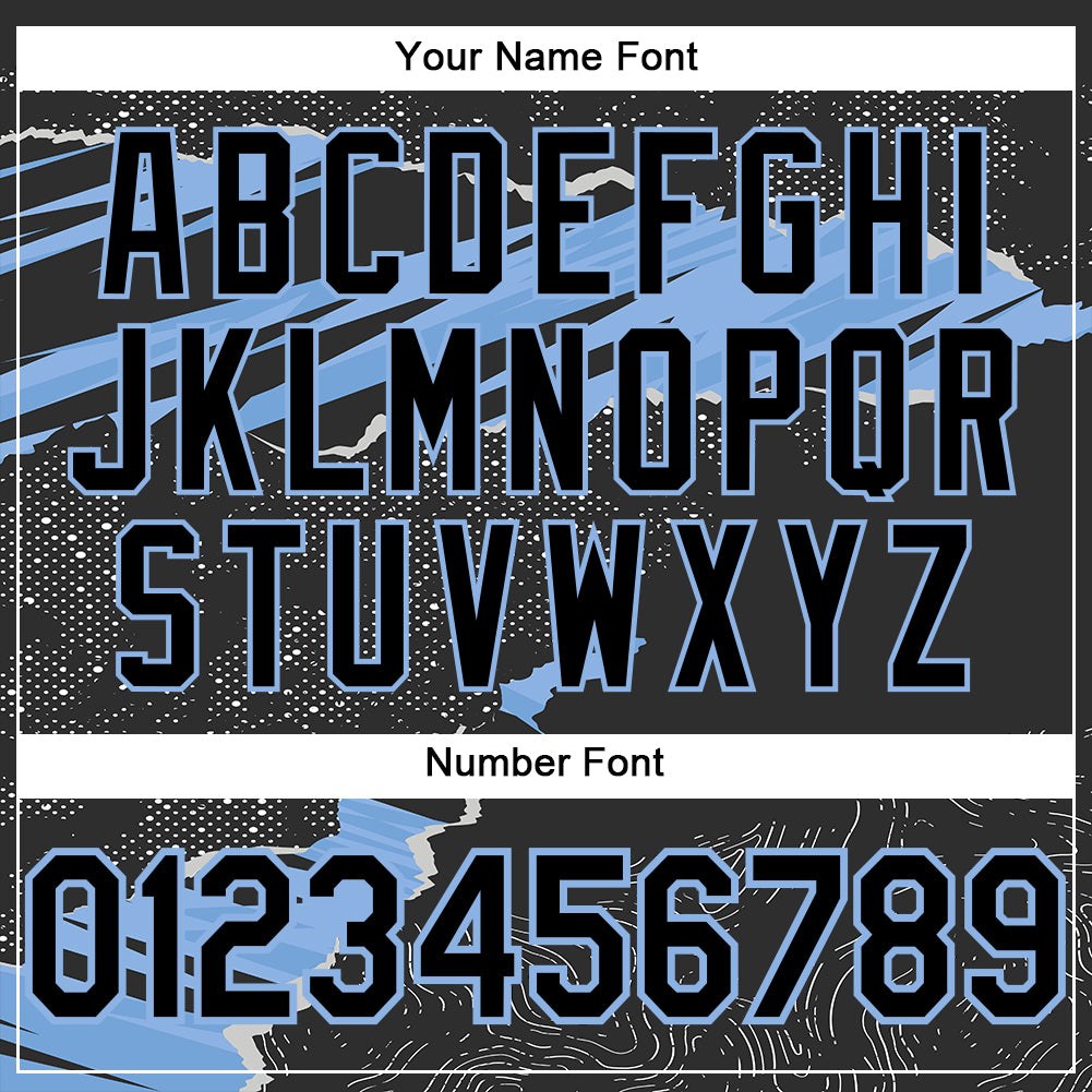 Custom Stitched Black Light Blue 3D Pattern Design Torn Paper Style Sports Pullover Sweatshirt Hoodie photo 3