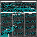 Custom Stitched Black Teal 3D Pattern Design Torn Paper Style Sports Pullover Sweatshirt Hoodie photo 3