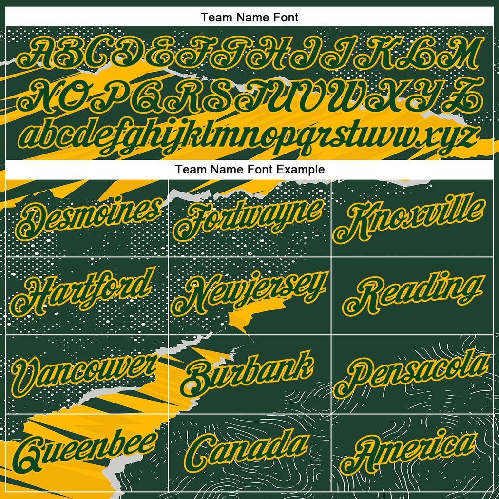 Custom Stitched Green Gold 3D Pattern Design Torn Paper Style Sports Pullover Sweatshirt Hoodie photo 3