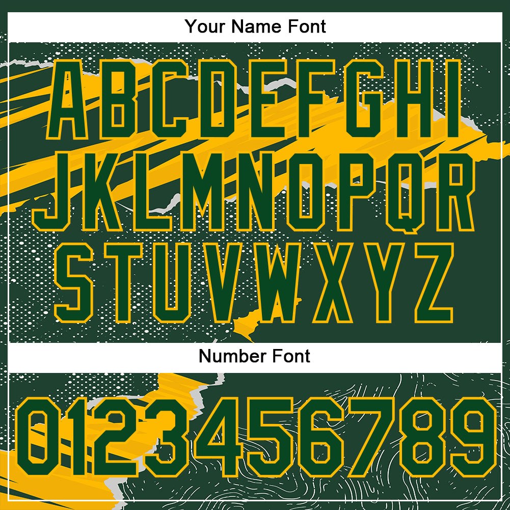 Custom Stitched Green Gold 3D Pattern Design Torn Paper Style Sports Pullover Sweatshirt Hoodie photo 4