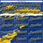 Custom Stitched Royal Yellow 3D Pattern Design Torn Paper Style Sports Pullover Sweatshirt Hoodie photo 3