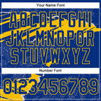 Custom Stitched Royal Yellow 3D Pattern Design Torn Paper Style Sports Pullover Sweatshirt Hoodie photo 4