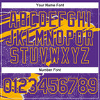 Custom Stitched Purple Gold 3D Pattern Design Torn Paper Style Sports Pullover Sweatshirt Hoodie photo 4