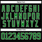 Custom Black Grass Green-White Christmas Santa Claus 3D Hockey Lace Neck Jersey photo 3
