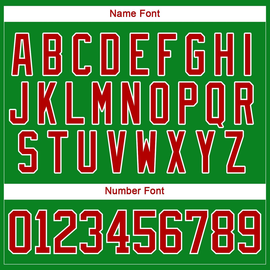 Custom Grass Green Red-White Christmas Santa Claus 3D Hockey Lace Neck Jersey photo 3