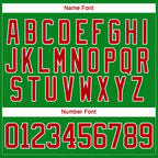 Custom Grass Green Red-White Christmas Santa Claus 3D Hockey Lace Neck Jersey photo 3