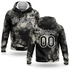 Custom Stitched Tie Dye Black-White 3D Abstract Style Sports Pullover Sweatshirt Hoodie
