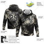 Custom Stitched Tie Dye Black-White 3D Abstract Style Sports Pullover Sweatshirt Hoodie photo 2