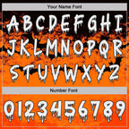 Custom  Orange White-Black Halloween Bat Pullover Sweatshirt Hoodie photo 4