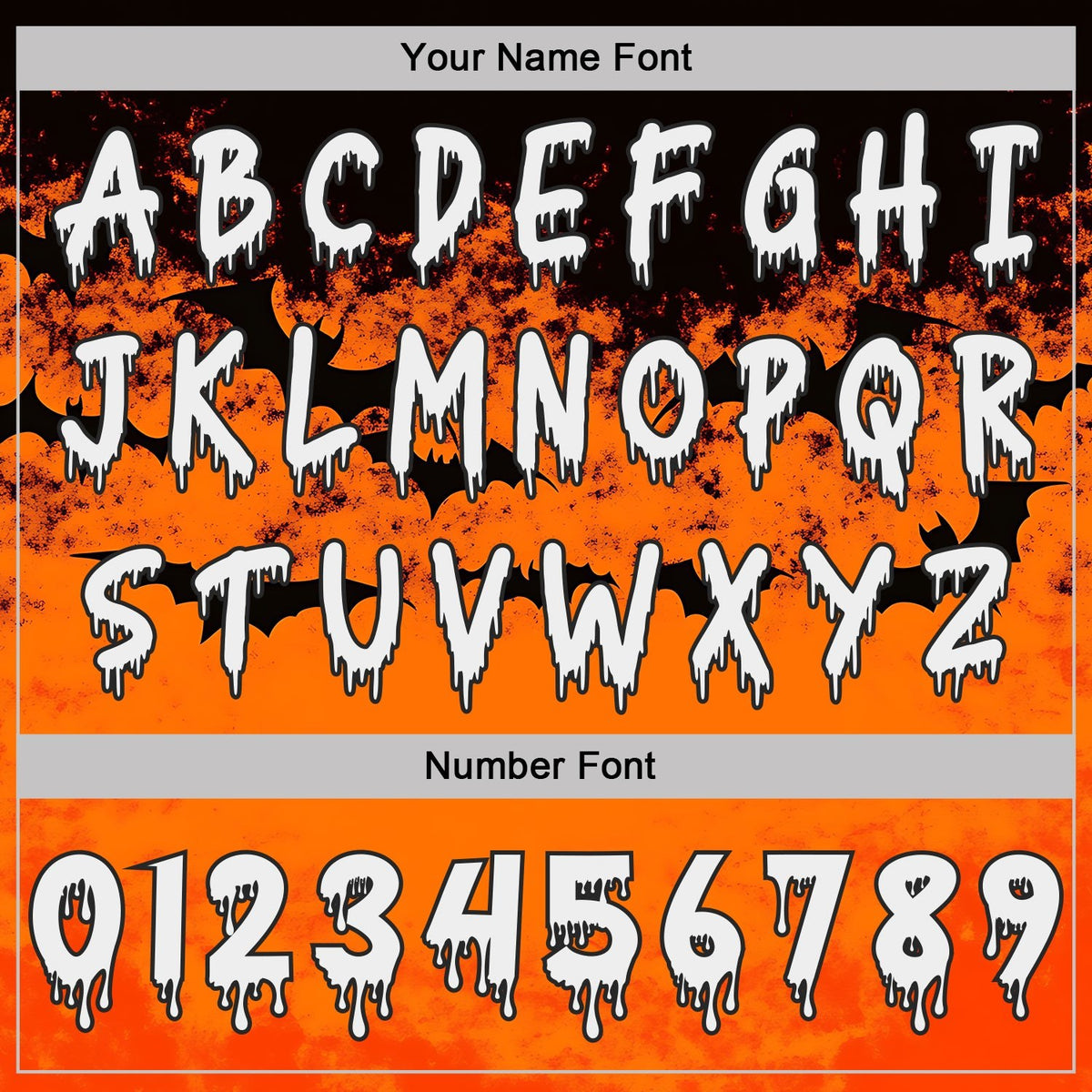 Custom  Orange White-Black Halloween Bat Pullover Sweatshirt Hoodie photo 4