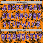 Custom  Bay Orange Purple-White Halloween Bat Net Pullover Sweatshirt Hoodie photo 4
