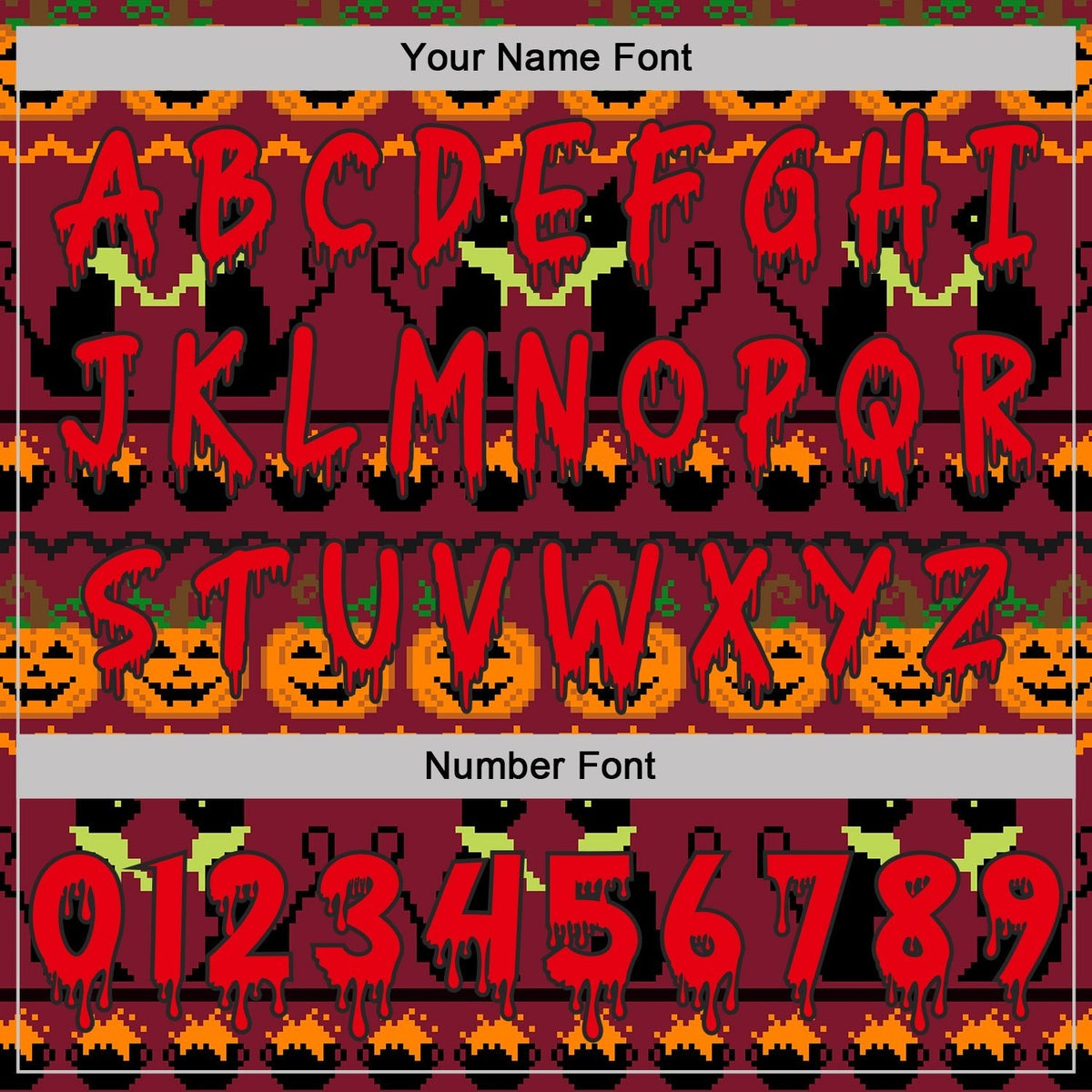 Custom  Crimson Fire Red Black-Red Halloween Pumpkin Head & Black Cat Pullover Sweatshirt Hoodie photo 4