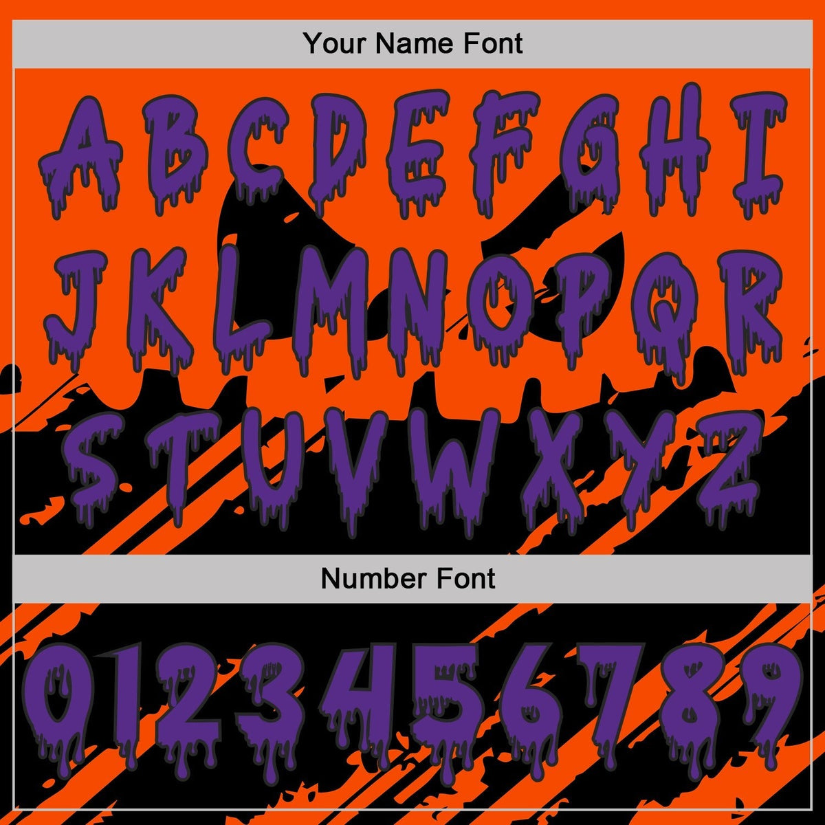 Custom  Orange Purple-Black Halloween Pumpkin Head Pullover Sweatshirt Hoodie photo 4