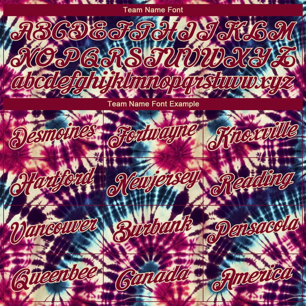 Custom Stitched Tie Dye Crimson-Cream 3D Hippie Batik Sports Pullover Sweatshirt Hoodie photo 2