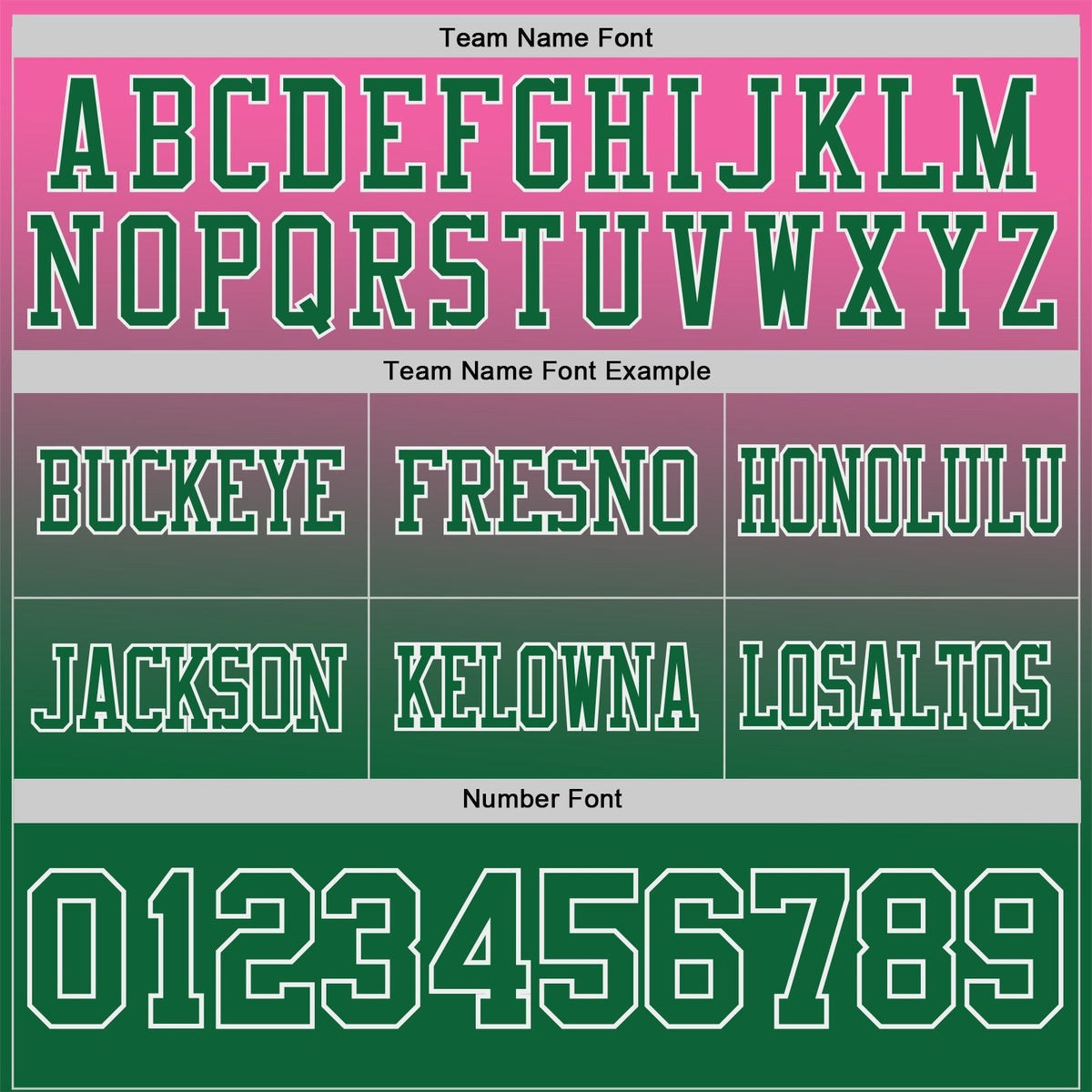 Custom Pink Kelly Green-White Authentic Gradient Style Twinkle Star Football Jersey photo 2