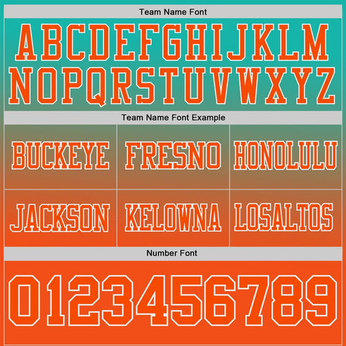 Custom Aqua Orange-White Authentic Gradient Style Twinkle Star Football Jersey photo 2