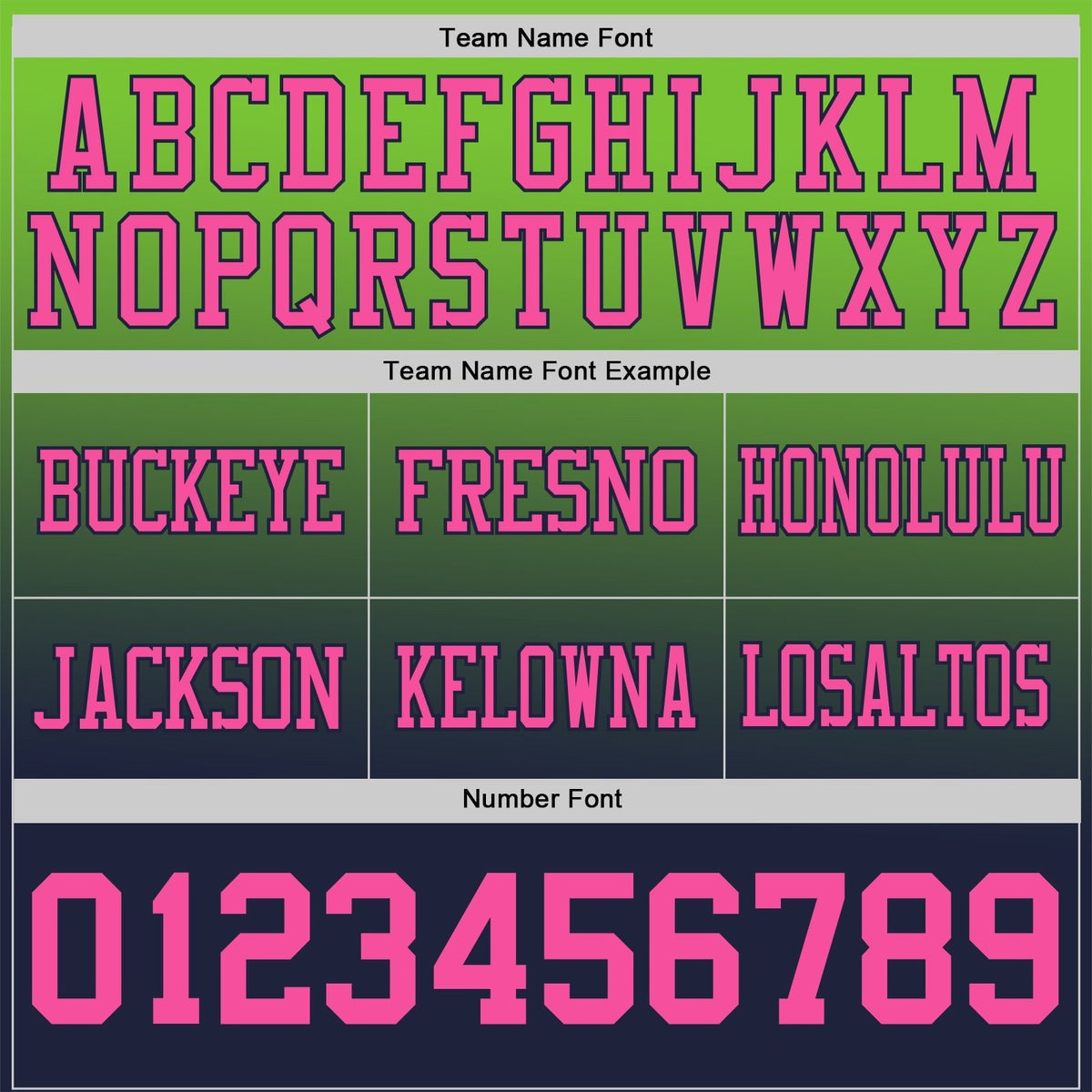 Custom Neon Green Pink-Navy Authentic Gradient Style Twinkle Star Football Jersey photo 2