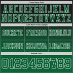 Custom Black Kelly Green-White Authentic Gradient Style Twinkle Star Football Jersey photo 2