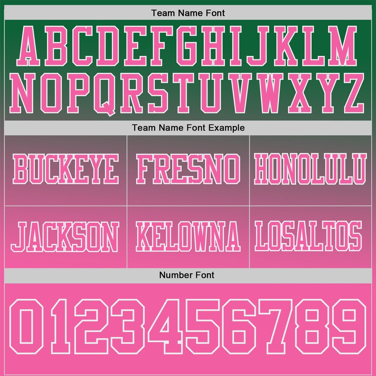 Custom Kelly Green Pink-White Authentic Gradient Style Twinkle Star Football Jersey photo 2